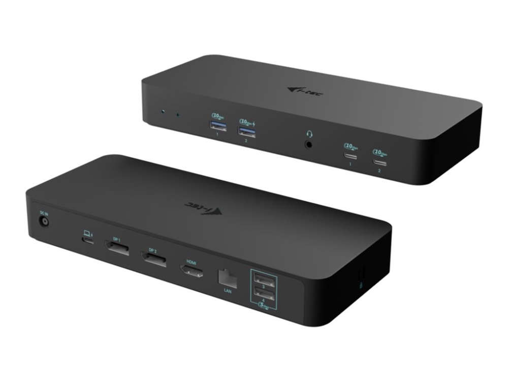 I-Tec - Dockingstation - Usb-C / Usb4 / Thunderbolt 3 / Thunderbolt 4 / Thunderbolt 5 - Hdmi, 2 X Dp - 1Gbe - 135 Watt - Europa