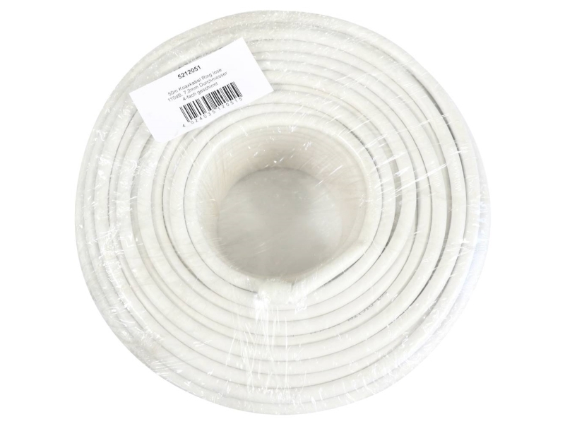 Telestar 5212051 Koaksialkabel Udvendig diameter: 7.2 mm Hvid 50 m
