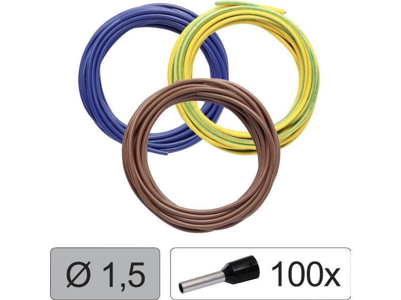 Quadrios 25Cw123 Einzelleiter Lify 1,5 Mm² Blau, Braun, Gelbgrün 1 Satz