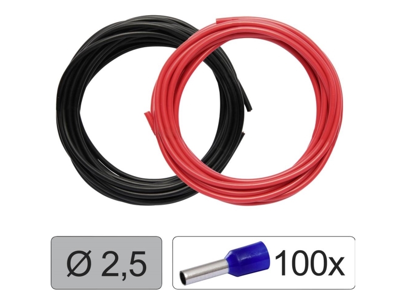 Quadrios 25Cw129 Enkeltleder Lify 2.5 Mm² Rød, Sort 1 Set