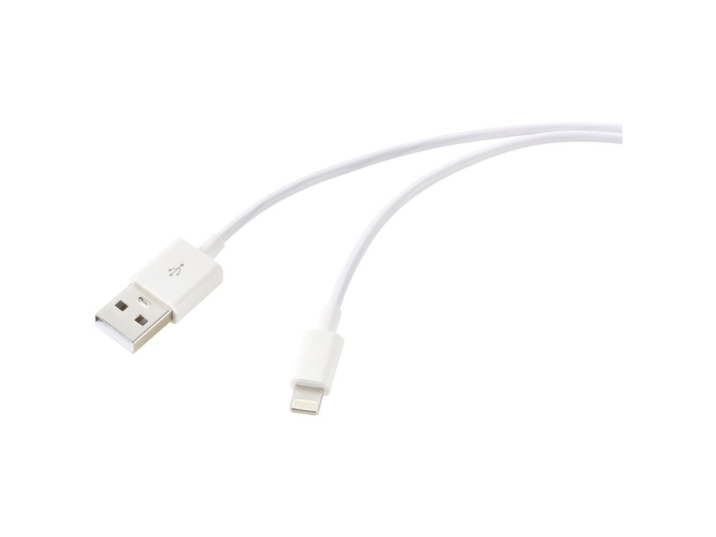Renkforce Usb-Kabel Usb 2.0 Usb-A Stecker, Apple Lightning Stecker 1.00 M Weiß Rf-6857548 (Rf-6857548)