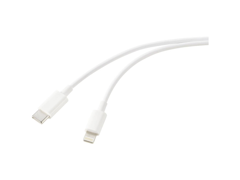 Renkforce Usb-Kabel Usb 2.0 Usb-C Stecker Apple Lightning Stecker Weiß (Rf-6857550)