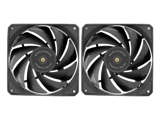 Mars Gaming Mf-Nclx2, Ventilator, 12 Cm, Sort