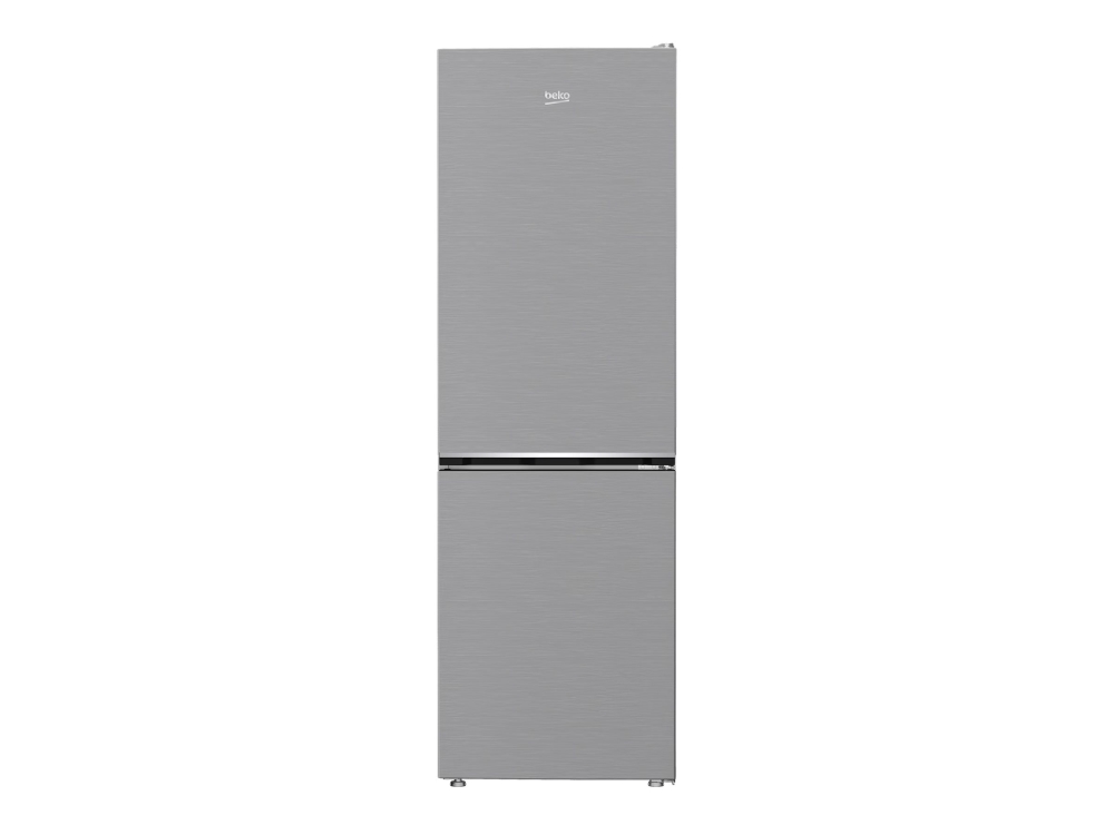 Beko B1rcna364xb - Køleskab/Fryser - Bund-Fryser - Bredde: 59.5 Cm - Dybde: 66.3 Cm - Højde: 186.5 Cm - 316 Liter - Klasse E - Børstet Sølv