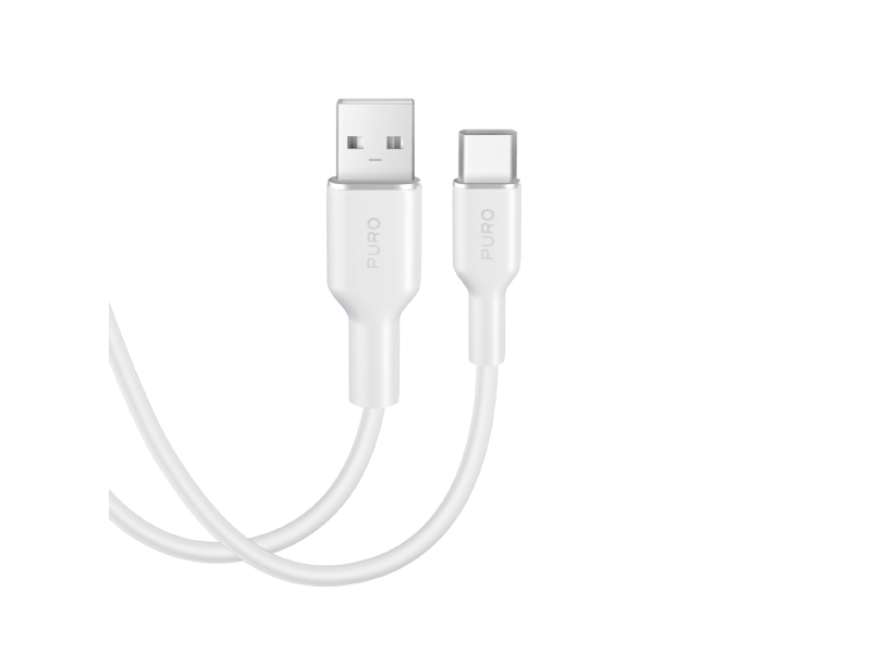 PURO PUUSBCICONWHI, 1,5 m, USB A, USB C, USB 3.2 Gen 1 (3.1 Gen 1), Hvid | Datortillbehör - Kablar & adaptrar - Datakablar | GameStuff
