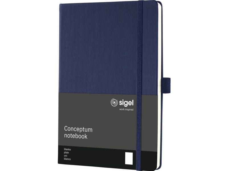 Sigel Notizbuch Conceptum Ca. Din A5 Blanko Dunkelblau Hardcover - A5 (Co685)