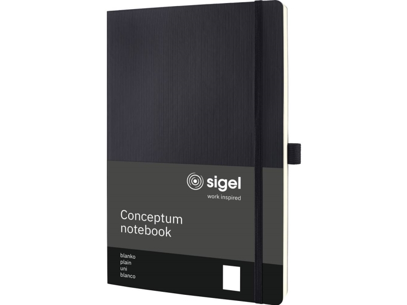 Sigel Notizbuch Conceptum A4 Blanko Schwarz Softcover - A4 (Co338)