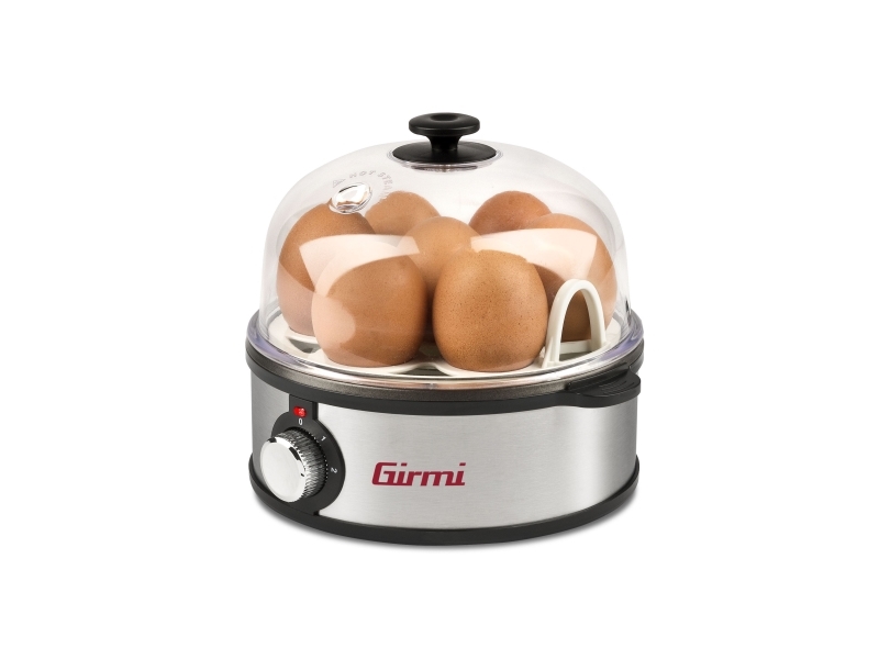 Girmi CU2500, 7 ägg, Rostfritt stål, Rotations-, Svart, Rostfritt stål, Transparent, 360 W, 220 - 240 V | Köksapparater - Köksmaskiner - Äggkokare | GameStuff