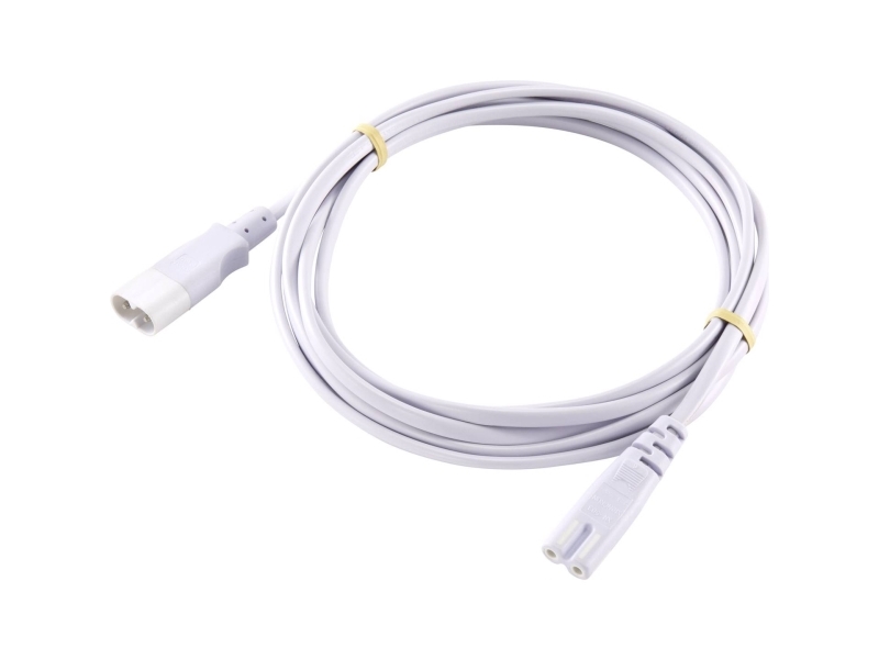 Conrad Sy-5043452 Strom Verlängerungskabel Weiß 2.00 M, 2 M, Indendørs, C8 Forbinder, Lige, 0,75 Mm², 1 Ac Stikkontakt(Er)