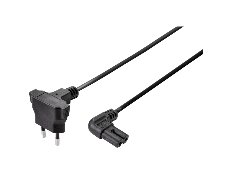 Conrad Sy-5043506 Strom Netzkabel Schwarz 5.00 M, 5 M, Strømstik Type C, C7 Forbinder, 230 V, 2.5 A