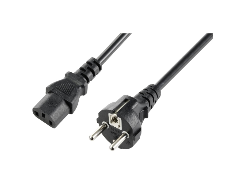 Sygonix Sy-5243880 Strømkabel Sort 2,50 M Spiralkabel (Sy-5243880)