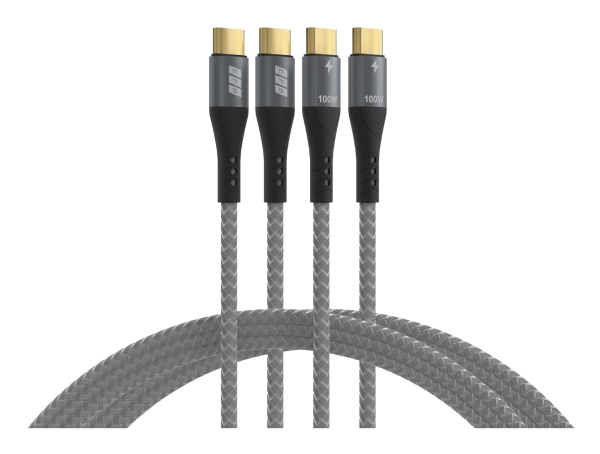 EFB Elektronik USB-CC-00005, 1 m, USB C, USB C, USB 2.0, 0,48 Gbit/s, Svart, Grå