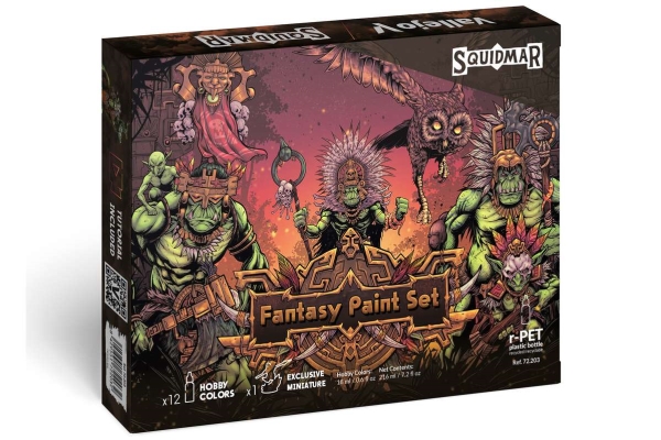 Fantasy Paint Set,12 Ass. Game Colors + Figure
