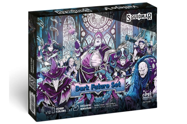 Vallejo - pelivärisarja / 12 väriä + figuuri - Dark Future by Squidmar Miniatures, 18 ml