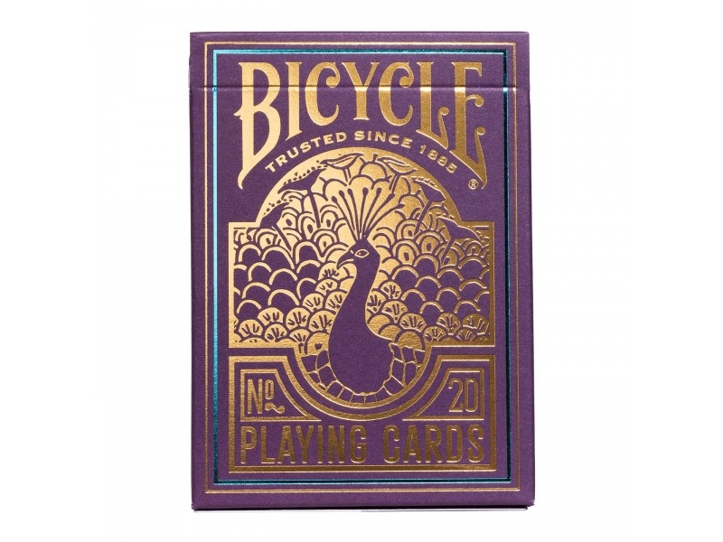 Peacock Purple Bicycle Cards