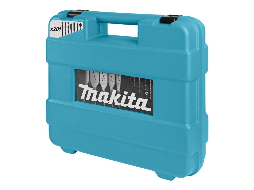 Makita - Skruvmejsel-, borr- och hylssats - för metall, trä, murverk - 201 delar - hex, phillips, pozidriv, slot, torx | Elverktyg - Tillbehör - Bitar & Borrset | GameStuff