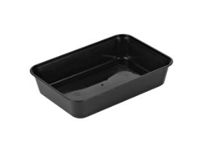 Bakke 500 Ml 175X120x35 Mm Nudelbakke Til Mikroovn Pp Sort,50 Stk/Ps - (50 Stk.)