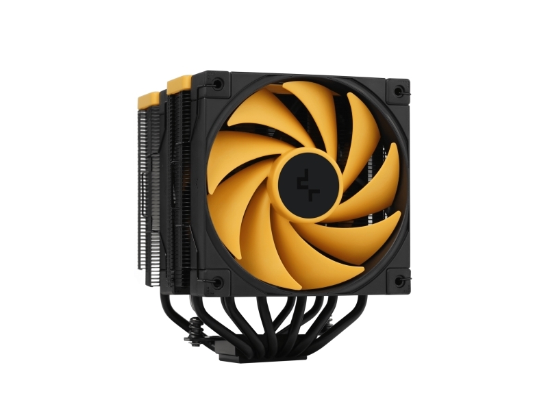 DeepCool AK620 Zero Dark Zoria, Luftkøler, 12 cm, 68,99 kubikfod/min., Sort, Gul