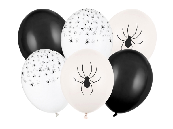 Edderkop Ballonbuket, 6 Stk