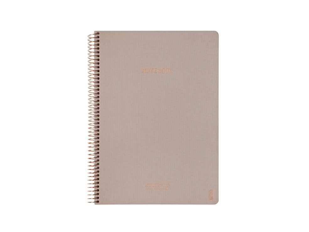 Kozo Notesbog A4 Premium Sand 100 Gram 80 Sider Med Lnier - (6 Stk.)