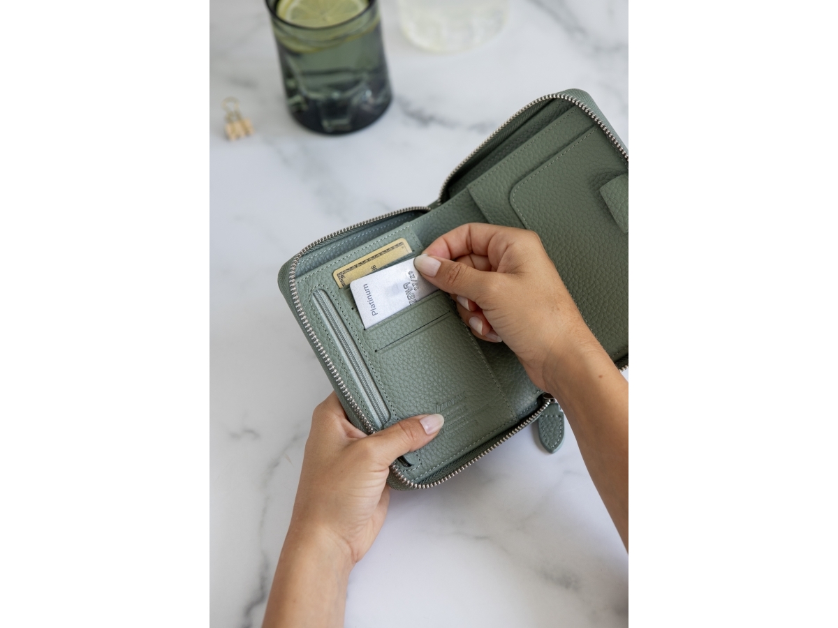 Filofax Norfolk Systemkalender Pocket Compact Zip Sage