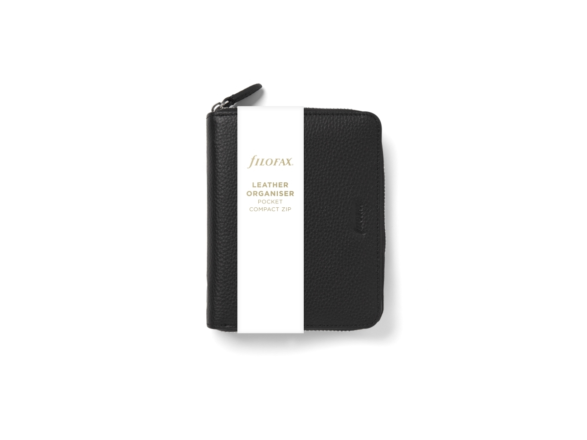 Filofax Norfolk Systemkalender Pocket Compact Zip Black | Kontorsmaterial - Kontorstillbehör - Övriga | GameStuff