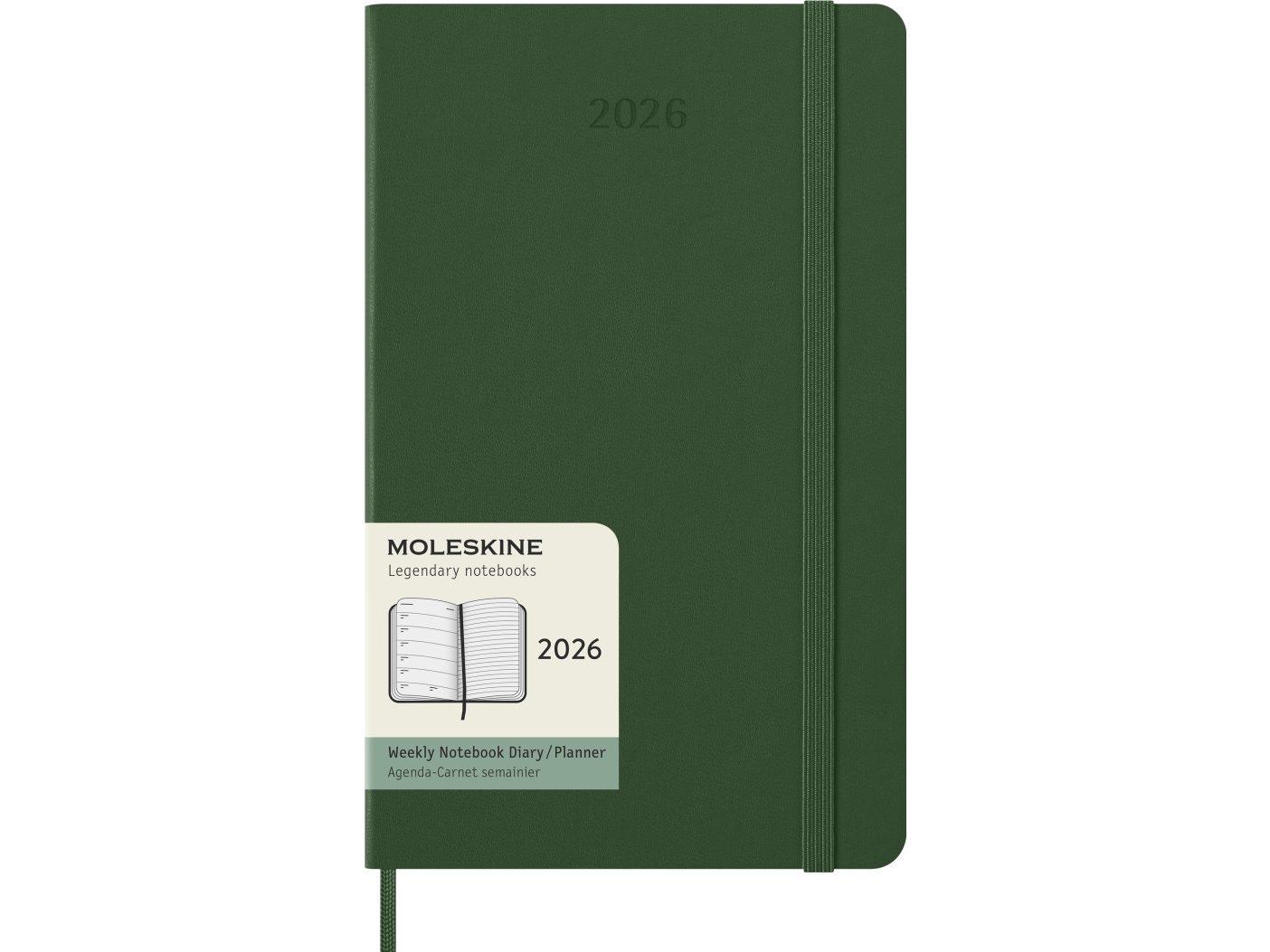 Classic Hard 12M Week Note Large Myrtle Green 2026