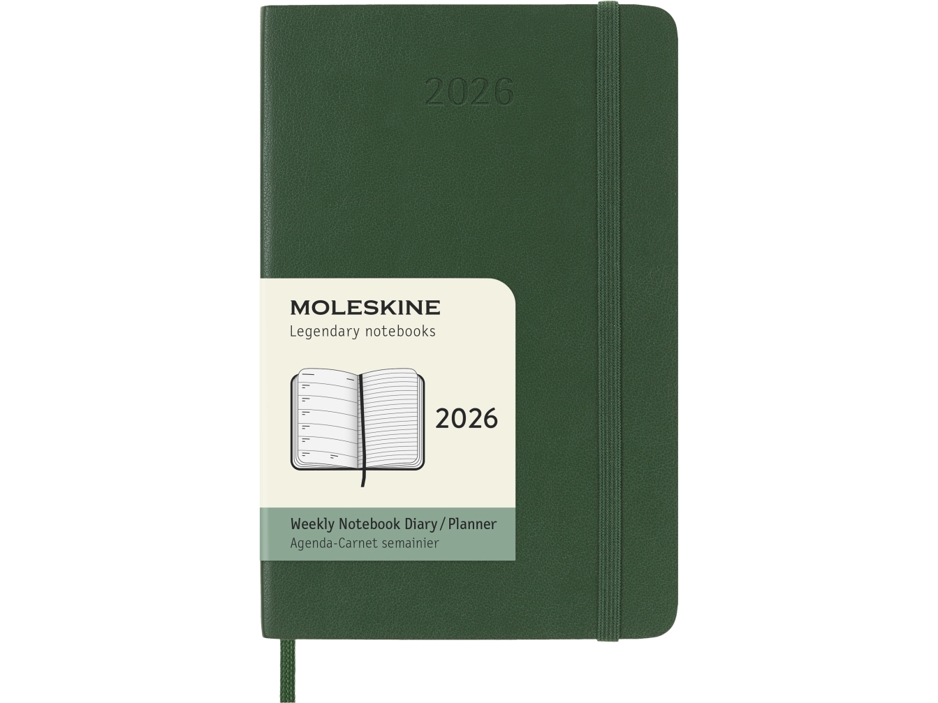 Classic Soft 12M Week Note Pocket Myrtle Green 2026