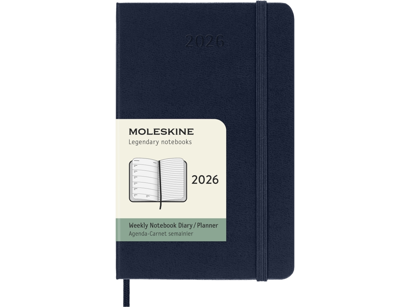 Classic Hard 12M Week Note Pocket Sapphire Blue 2026