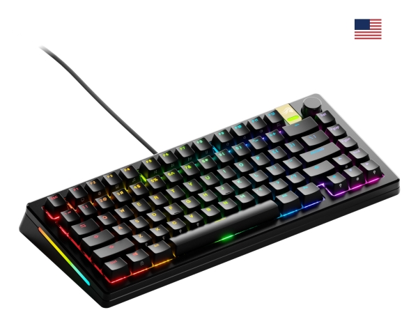 Glorious Gaming GMMK 3 PRO HE 75% Prebuilt, Ledningsført, USB, Mekanisk, QWERTY, RGB LED, Sort