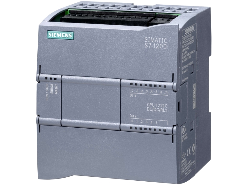Siemens Cpu 1212c, dc/dc/relæ, 8di/6do/2ai