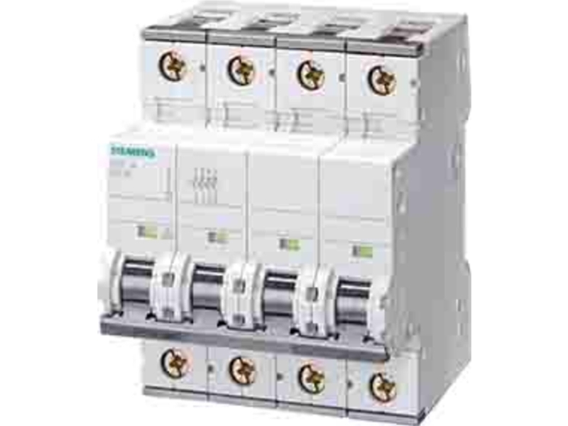 Alternativ bild 0 för SIEMENS Automatsikring C 16A, 3 polet + nul C-karakteristik 6kA kortslutningsbrydeevne 400AC, 60VDC, 72 mm bred