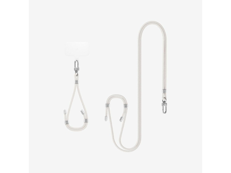 Spigen Cross Body Strap 2 Set, Rem, Hvid, Stof, Metal, Universel, 2 Stk