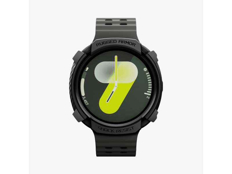 Spigen Rugged Armor Watch 8 (40Mm) Case Matte Black, Case, Smartwatch, Black, Samsung, Watch 8 (40Mm), Thermoplastic Polyurethane (Tpu)