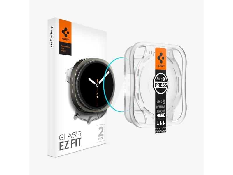 Spigen Glas.Tr Ez Fit, Skærmbeskytter, Smartwatch, Transparent, Samsung, Watch 8 (40Mm), Hærdet Glas
