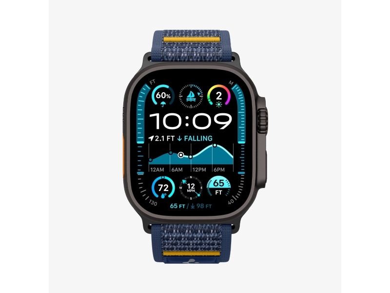 Spigen Athlex Air, Band, Smartwatch, Marineblå, Apple, Apple Watch 49/46/45/44Mm, Stof