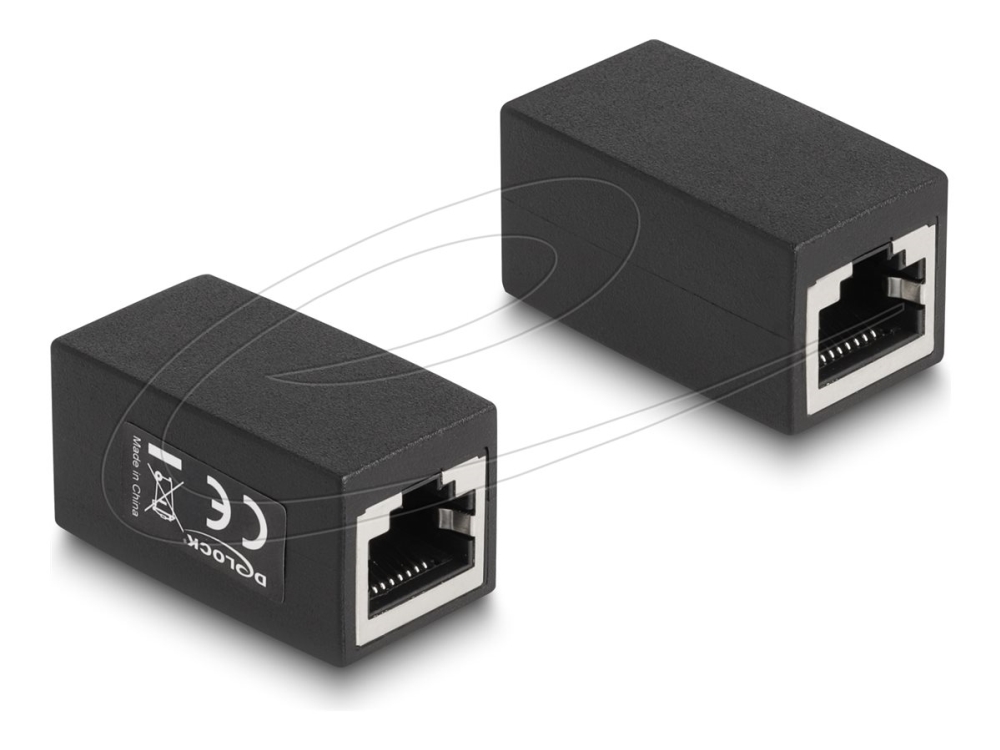Delock - Netværkskobling - Rj-45 (Hun) Til Rj-45 (Hun) - Utp - Cat 6 - Sort