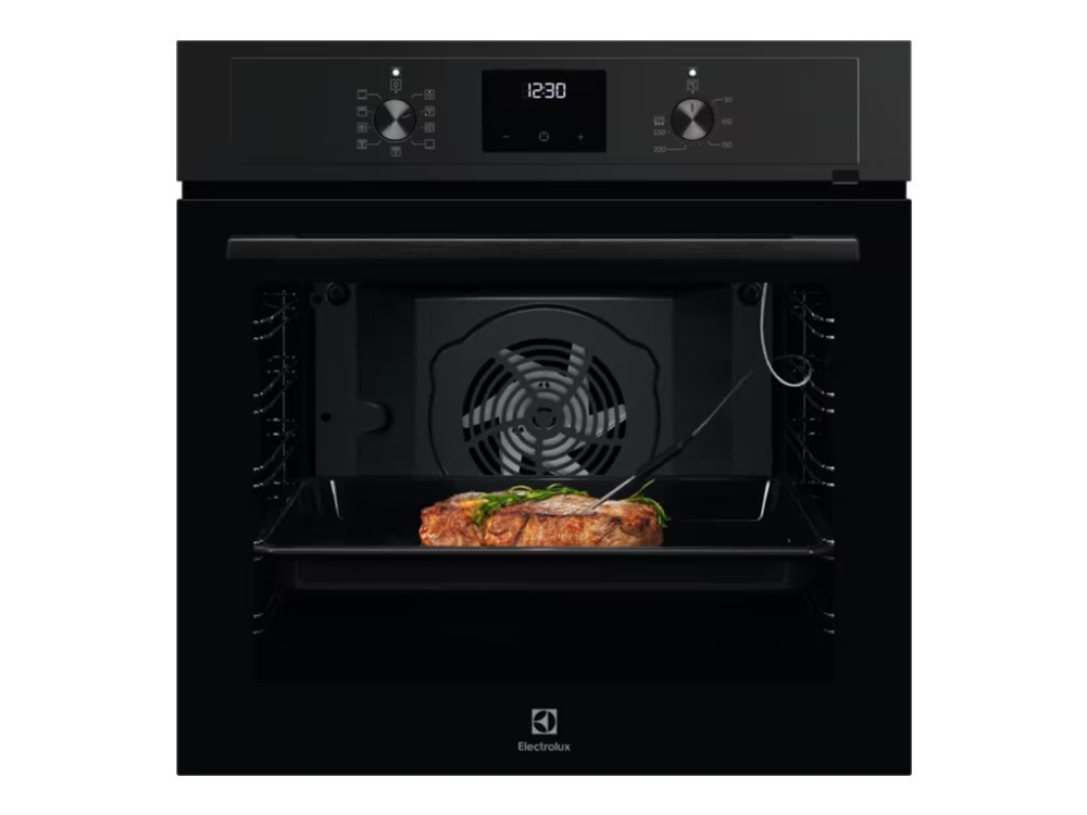 Electrolux SenseCook 600 COB500B - Ovn - til indbygning - niche - bredde: 56 cm - dybde: 55 cm - højde: 59 cm - med selv-rengøring - Klasse A+ - ren sort