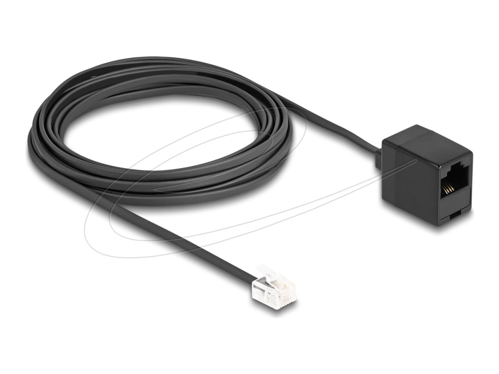Delock - Telefonkabel - RJ-11 (hane) till RJ-45 (hona) - 5 m - svart