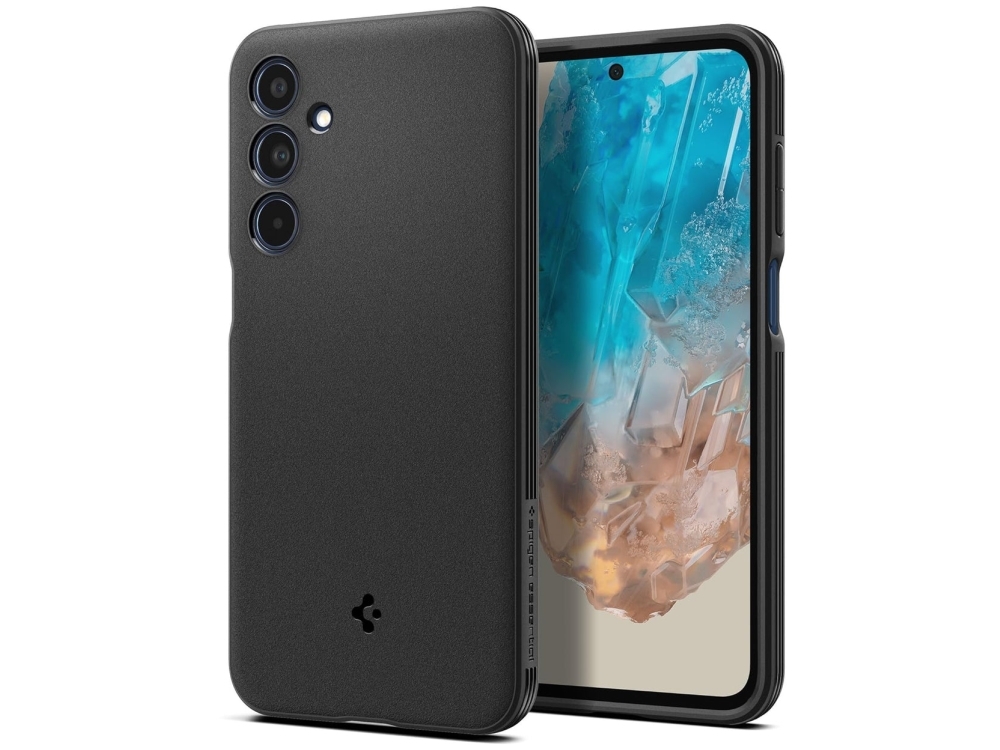 Tasche Spigen Essential Sandblast Galaxy Galaxy M35 5G Matte Schwarze Farbe
