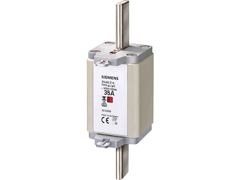 Siemens Nh-Sicherung Nh2 80A Gg 500Vac/440Vdc, 159 Mm, 152 Mm, 75 Mm, 459 G
