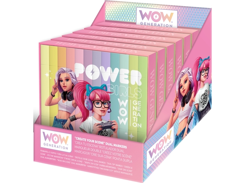 Wow Generation „Wow“ karta – dvipusiai kvadratiniai žymekliai (2111078-WOW00060-CDU)