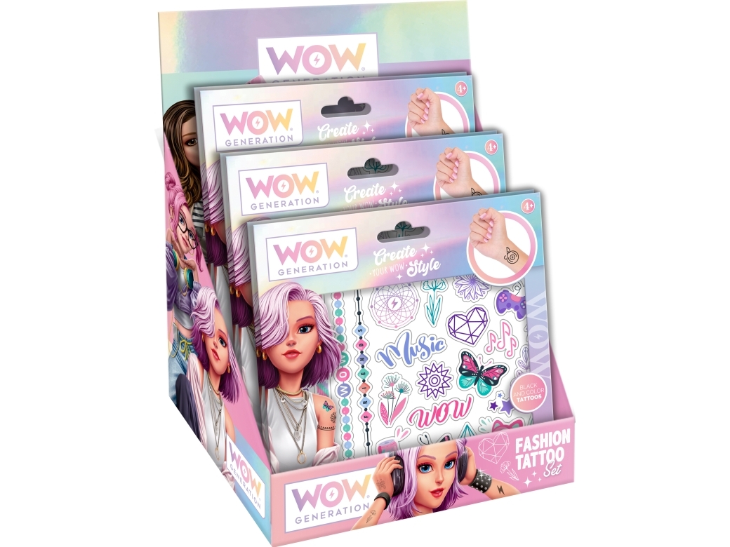 WOW® Generation, Fashion tattoo sæt, farve & s/h