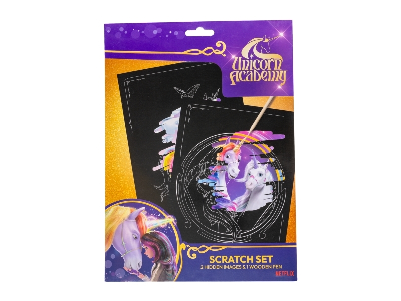 UNICORN ACADEMY, Skrabesæt m/blyant