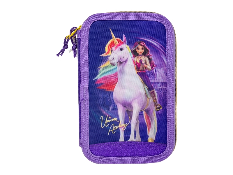 UNICORN ACADEMY, Fylld dubbel pennfodral | Skola & Hobby - Till skolväskan - Pennfodral | GameStuff