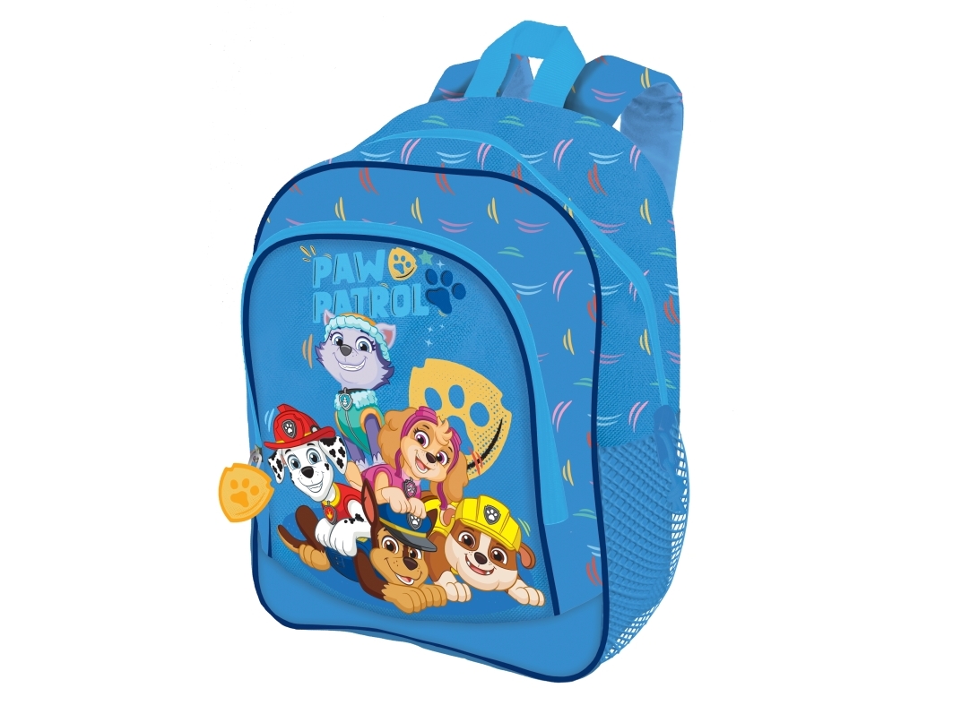 PAW PATROL Juniorryggsäck med 2 dragkedjefickor fram och 2 sidofickor i nät, vadderade axelremmar, reflexer på remmarna, 300D nylon, 35 x 25 x 13 cm, ca 10 liter | Andra leksaksmärken - Paw Patrol | GameStuff