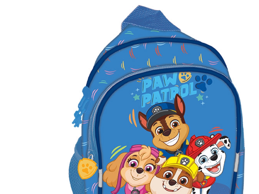 PAW PATROL Liten ryggsäck med 2 dragkedjefickor fram, 2 sidofickor i nät, reflexer på remmarna, vadderade axelremmar och bröstrem, 300D nylon, H 26,5 cm, B 21 cm, D 10 cm. Volym: 5 liter | Andra leksaksmärken - Paw Patrol | GameStuff