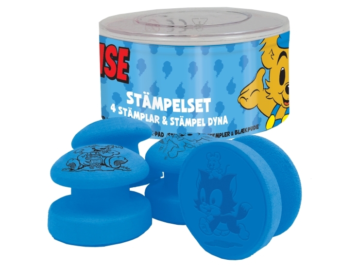 Bamse Stempelsæt, 4 Stempler Og Blæk Pude