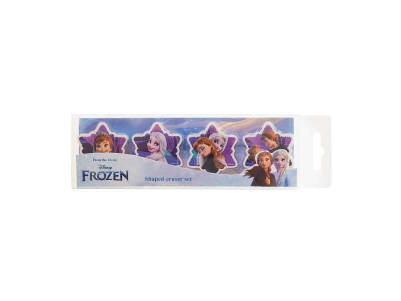 FROZEN 4-pack suddgummin - 4 formade suddgummin, packade i en acetatlåda med eurohål (storlek på lådan 5,2 x 16 cm) | Skrivredskap - Korrigeringsprodukter - Korrigeringspenna | GameStuff