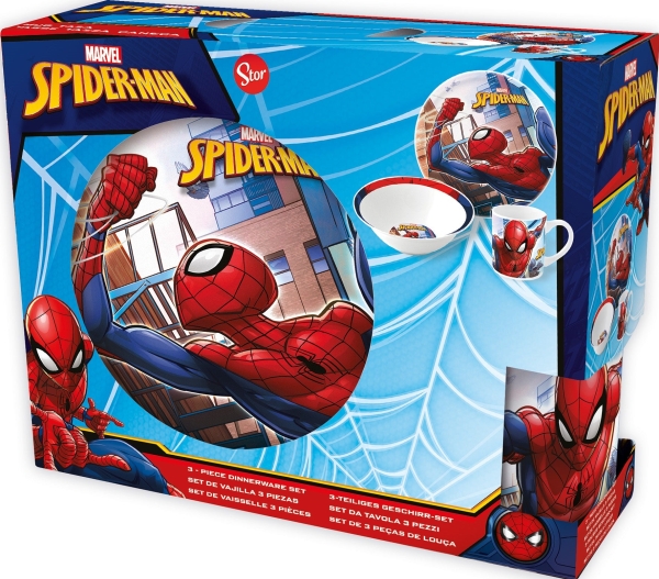 Euromic SPIDERMAN 3-pcs. ceramic dining set -plate/bowl/mug